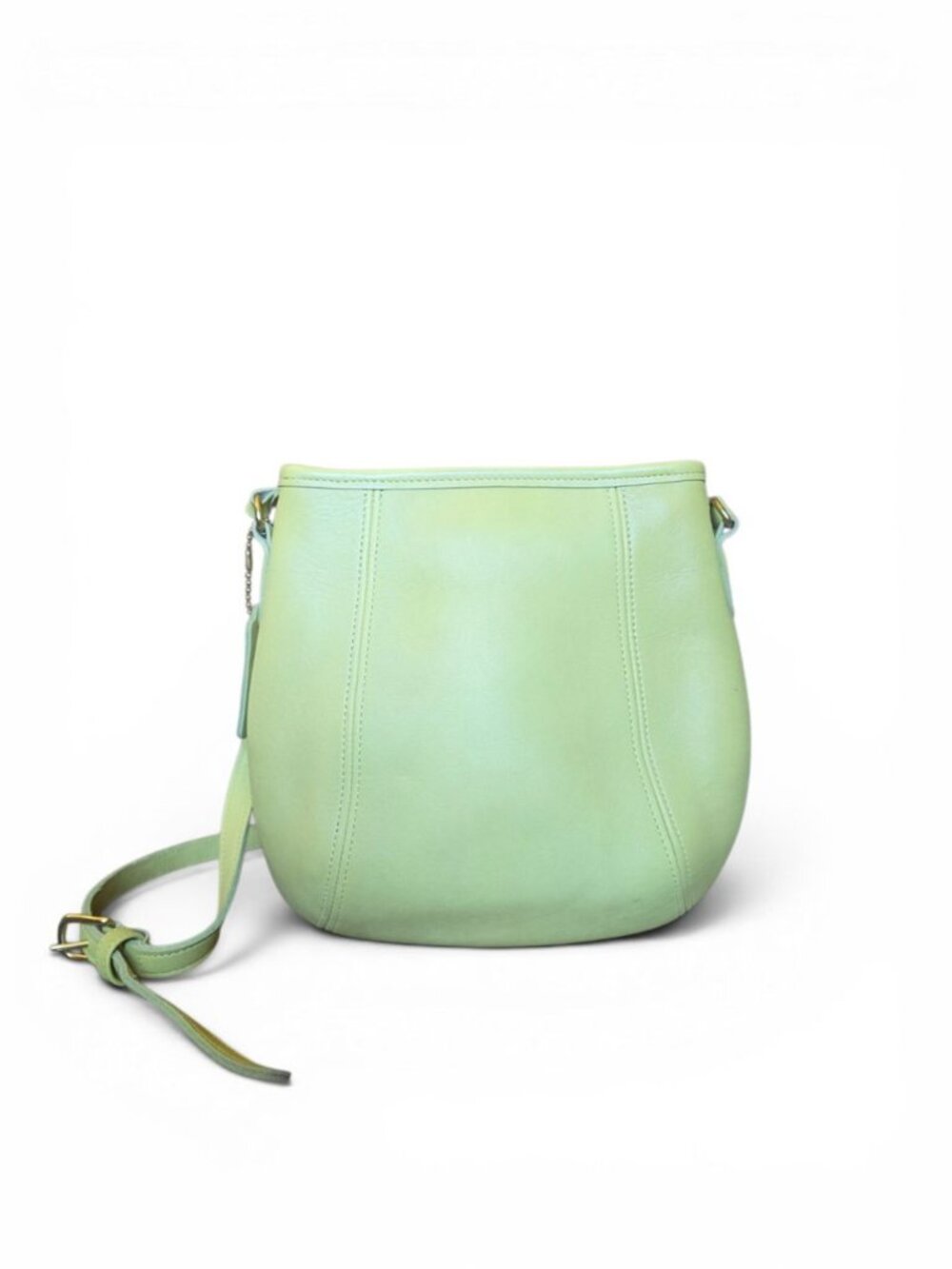 Vintage Coach 9990 Lime Pistachio Leather Small Framed Crossbody USA Rare - Picture 9 of 16